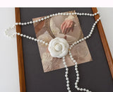 Camellia Waist Chain Small Fragrant Flowers Pearl Belt Decorative Skirt Sweater