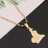 Cameroon Map Flag Pendant Necklace Chain Jewelry Women Men Africa Jewelry
