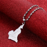 Cameroon Map Necklace Jewelry - Cameroun Maps