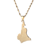 Cameroon Map Necklace Jewelry - Cameroun Maps