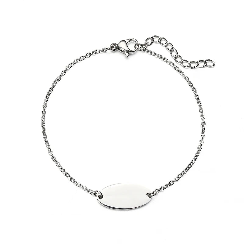 'Camille' Name Bracelet Stainless Steel Girl Personalized Adjustable ID Bracelet