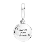 Night Sky Double Disc Charms for Bracelet - Silver 925 Jewelry Making