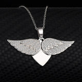 Personalized Zircon Diamond Angel Wings Necklace