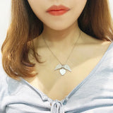 Personalized Zircon Diamond Angel Wings Necklace