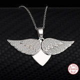 Personalized Zircon Diamond Angel Wings Necklace