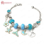 3PCS Ocean Style Large Hole Beads Bracelets Making Set