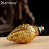 High Pure Copper Tibet Spiritual Ga uri Box Conch Pendant Necklace