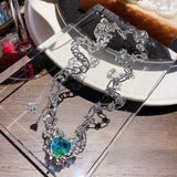 Ruo Xing River Crystal Butterfly Brooch & CZ Crab Ring Set