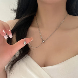 Love Light Chain Necklace, Female Temperament, Small and Fresh Design