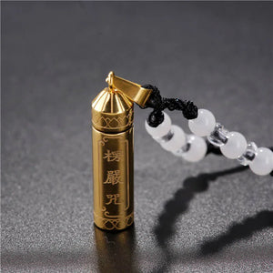 Titanium Steel Storage Bottles Buddhism Necklace Cylinder Tube Ashes Urn
