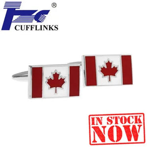 Canada Flag Cufflink Cuff Link 2 Pairs