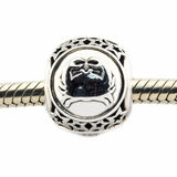 Cancer Star Sign Charm Bead Silver 925 Jewelry