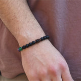 Personalized Cancer Bracelet for Men, Gemstone Beaded Bracelet