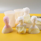 Silicone Soap Candle Mould Carving Art DIY Soap Candle Molds
