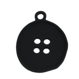 Candy Button Round Charms Zinc Alloy 24mm x 19mm 10 PCs