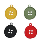 Candy Button Round Charms Zinc Alloy 24mm x 19mm 10 PCs