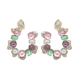 Irregular Sweet Girl Retro Geometric Circle Ring Earrings