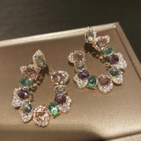 Irregular Sweet Girl Retro Geometric Circle Ring Earrings