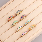 Candy Enamel Open Rings Women Punk Hip Hop Adjustable Finger Ring