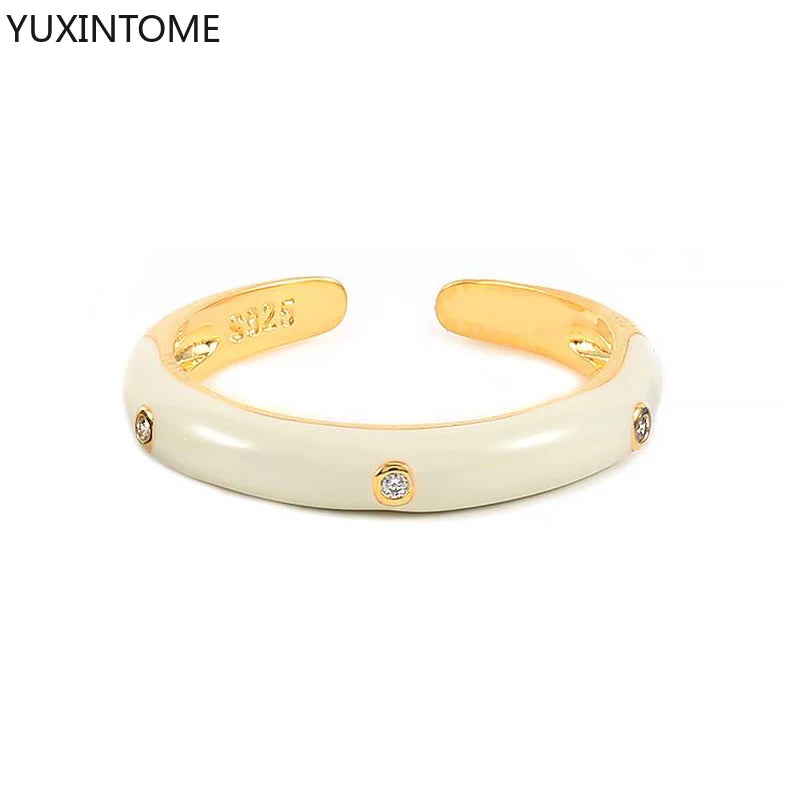 Candy Enamel Open Rings Women Punk Hip Hop Adjustable Finger Ring
