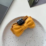 Candy Leather Bow Hairpin Girl Pink Hair Claws Charm Y2K