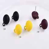 Matte Rubber Belt Earrings South Korea