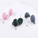 Matte Rubber Belt Earrings South Korea