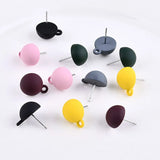 Matte Rubber Belt Earrings South Korea