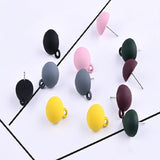 Matte Rubber Belt Earrings South Korea
