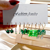 Rainbow Candy Bear Hoop Earrings Y2K Jewelry