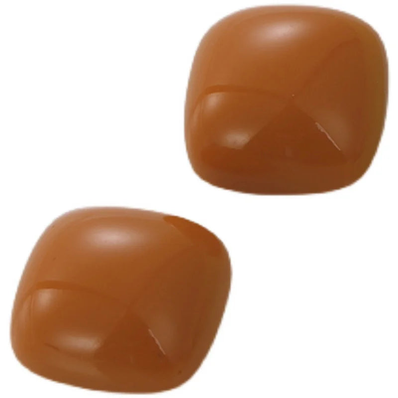 Resin Half Pill Patch Earrings Hair Accessories