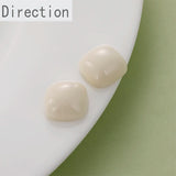 Resin Half Pill Patch Earrings Hair Accessories