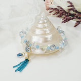 Candy Flash Crystal Bracelet with Tassel Pendant for Women