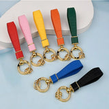 Crystal Keyring Pendant Leather Keychain for Women
