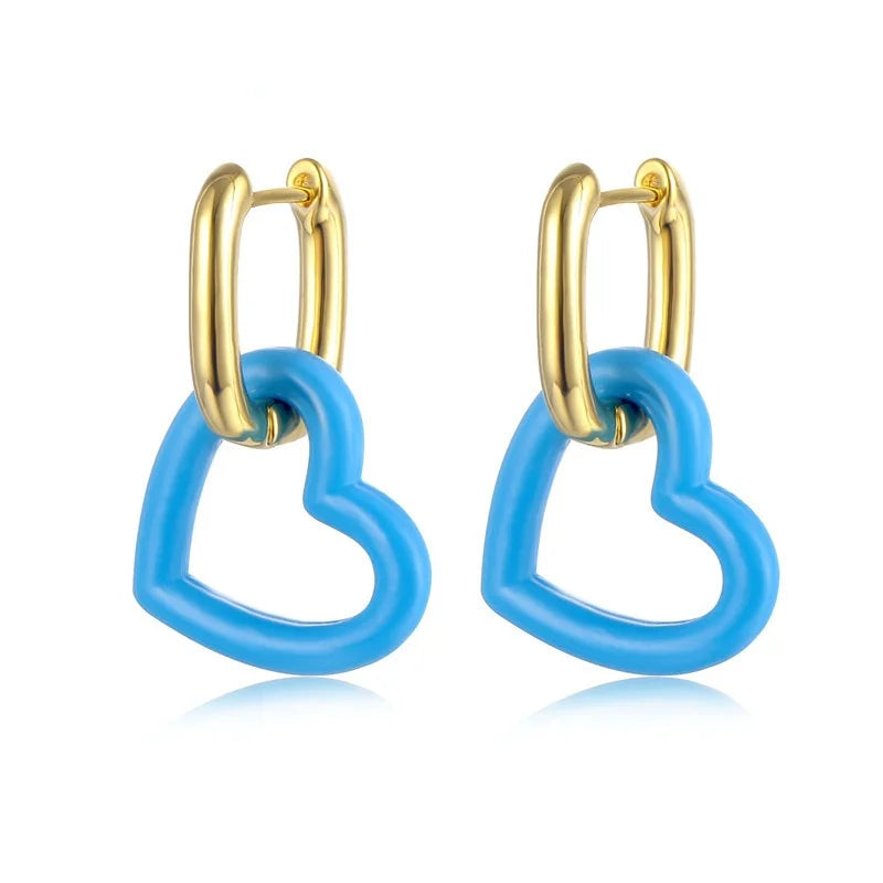 Heart Shaped Love Earrings for Women Wedding Jewelry Gift