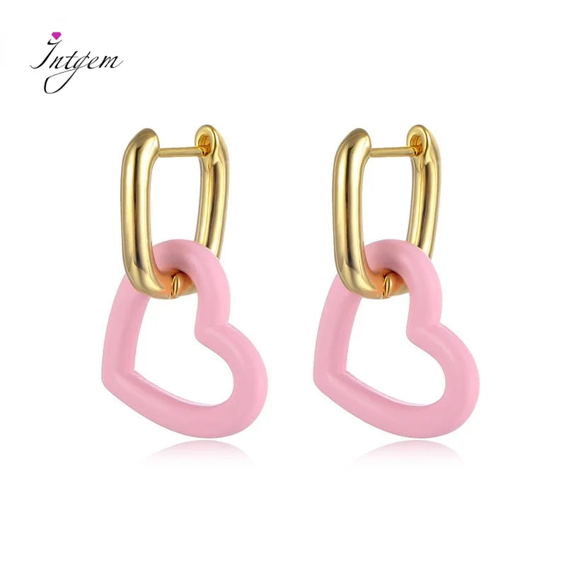 Heart Shaped Love Earrings for Women Wedding Jewelry Gift