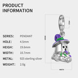 Purple Hat Dangle Charm for Women Bracelet Necklace