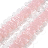 Polka Dot Striped Print Lampwork Glass Beads Strand