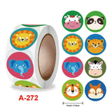Animal Candy Sticker 2.5cm 500pcs Round Shape Reward Toys Label