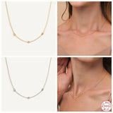 925 Silver Choker Necklace Punk Snake Stackable Chain Necklaces
