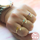 925 Sterling Silver Snake Resizable Ring Adjustable Animal Women Charm Rings