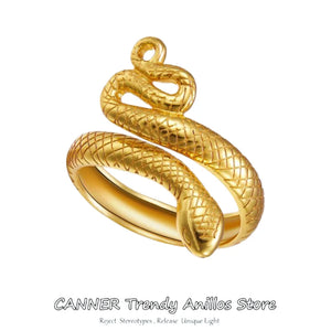 925 Sterling Silver Snake Resizable Ring Adjustable Animal Women Charm Rings
