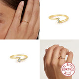 925 Sterling Silver Snake Resizable Ring Adjustable Animal Women Charm Rings