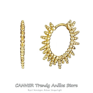925 Silver Hoop Earrings Geometric Huggie Earrings For Women