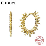 925 Silver Hoop Earrings Geometric Huggie Earrings For Women