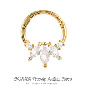 Colorful Zircon Hoop Earrings 925 Sterling Silver Women's Cartilage Jewelry