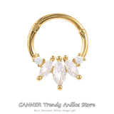 Colorful Zircon Hoop Earrings 925 Sterling Silver Women's Cartilage Jewelry