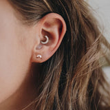 Colorful Zircon Hoop Earrings 925 Sterling Silver Women's Cartilage Jewelry