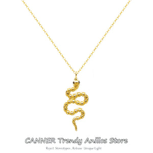 925 Silver Snake Winding Diamond Pendant Necklace