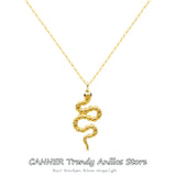 925 Silver Snake Winding Diamond Pendant Necklace